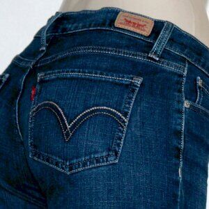 Levi's 524 Womens Too Super Low Dark Blue Stretch Demin Jeans 9 X 31